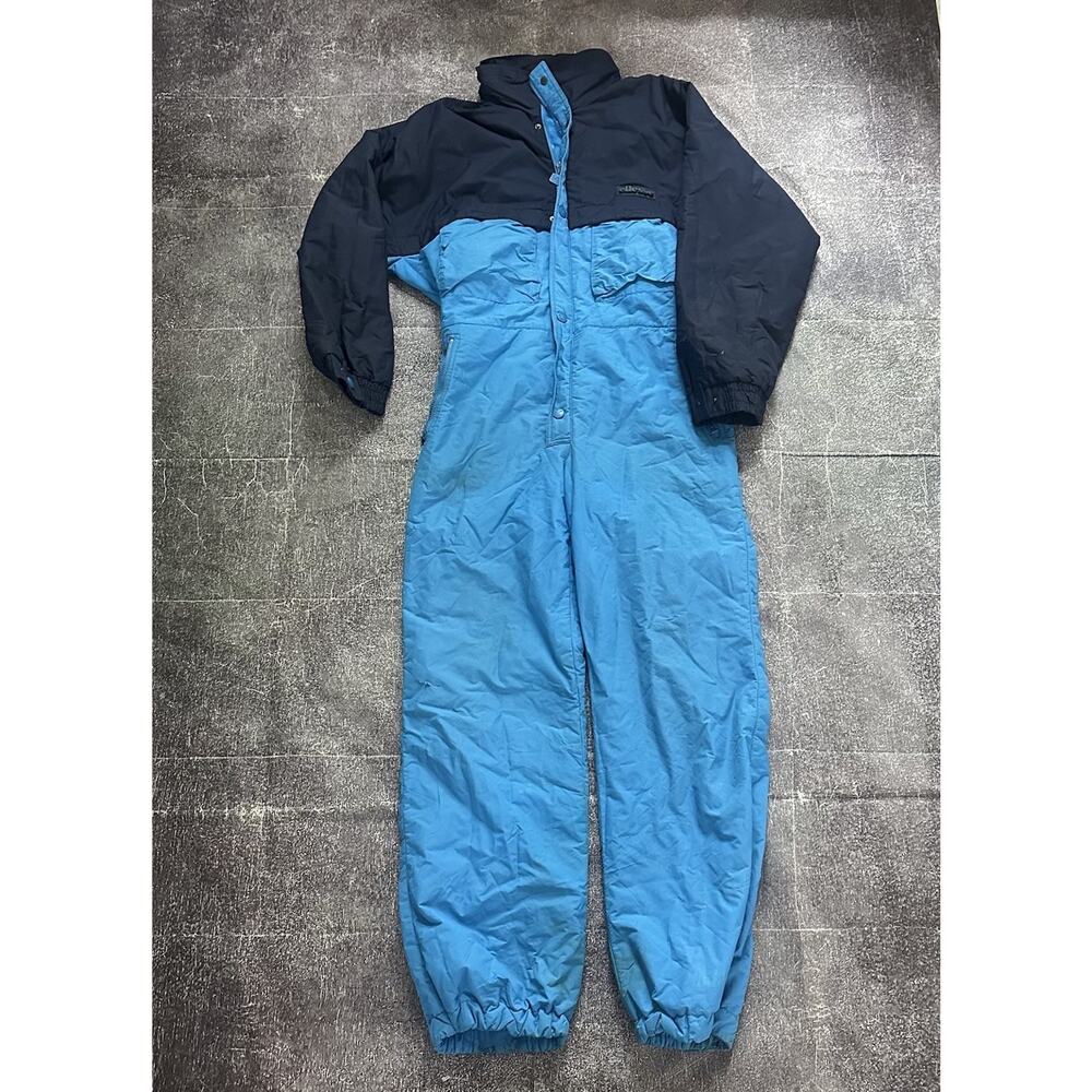 Men's Vintage 90's Ellesse Navy Blue One Piece Zip Up Winter Ski Snowsuit Sz L